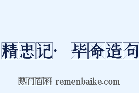 精忠记·毕命造句是什么意思的图片